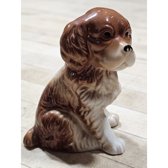 Vintage BONE CHINA BROWN DOG SPANIEL FIGURINE DEPT 20 4 IN - Picture 7 of 8